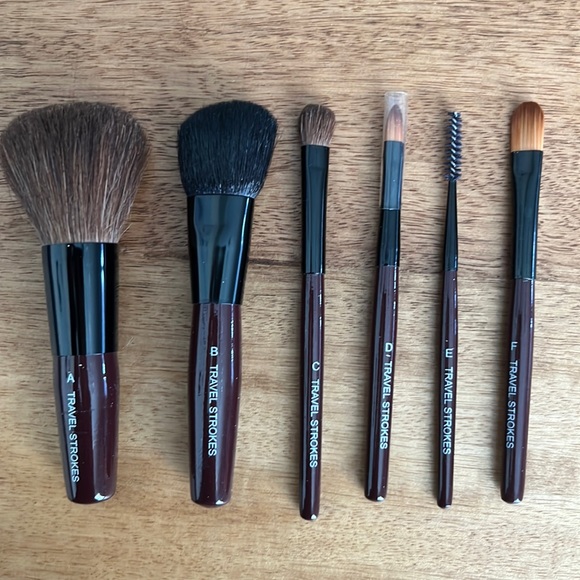 Travel make-up brush set with 6 brushes - Picture 1 of 2
